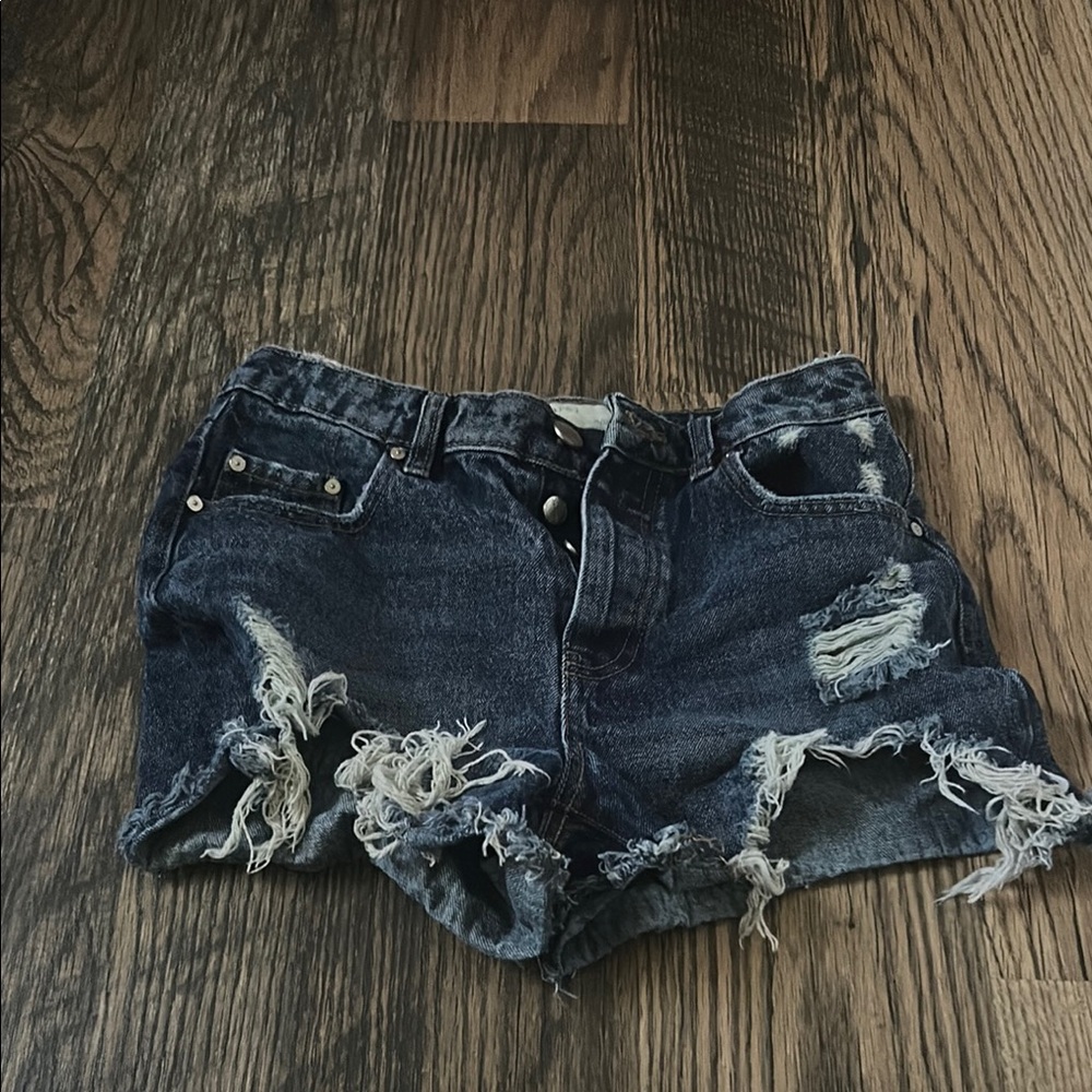 Distressed Denim Women Shorts